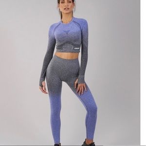 BOTH Gymshark seamless ombré top/matching leggings